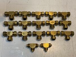 17 Quantity of Brass Compression Tee Pipe Fitting 17mm Thread 8mm ID (17... - $26.39