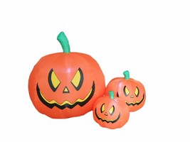 Halloween Inflatable Three Pumpkins Patch LED Lights Blowup New Yard Decoration - £44.10 GBP