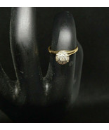 Vintage 14k Ring w/ 7 Old Cut Diamonds Set in Platinum Approx .75 TCW Si... - £366.17 GBP
