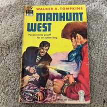 Manhunt West Western Paperback Book by Walker A. Tompkins from Dell Book - £9.74 GBP