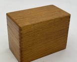 Vintage Oak Wooden Recipe File Index Card Box Hinged Lid Dovetailed Joints - £18.52 GBP
