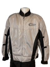 First Gear Men&#39;s Mesh Padded Jacket Silver/Black  w/ Removable Liner XL - €32,59 EUR