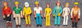 Vintage 1974 Fisher Price 3 3/4 inch Tall Lot of 8 Loose Action Figures - £39.33 GBP