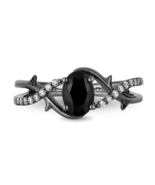 Enchanted Disney Ring, Vivacious Villains Black Oval Ring, Maleficent En... - $65.65