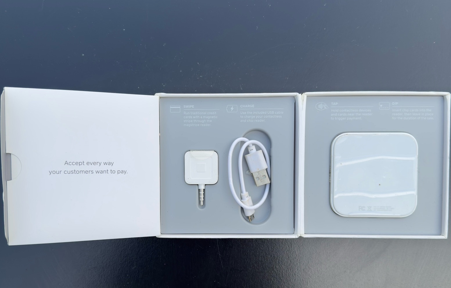 Square Credit Card Reader for Contactless Chip And Portable Mag Stripe M... - $40.95