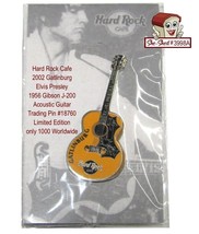 Hard Rock Cafe Gatlinburg Elvis Presley 56 Gibson J200 Acoustic Guitar Pin 18760 - £19.65 GBP