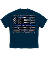 New BLUE LIVES MATTER Police Flag  T Shirt LAW ENFORCEMENT - £15.54 GBP+