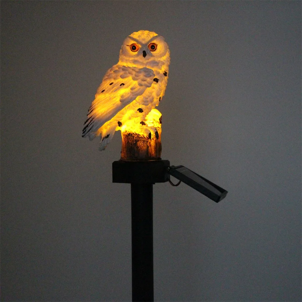 Owl Resin Solar Light Waterproof LED Garden Light scape Decorative Ground  Lawn  - £147.93 GBP