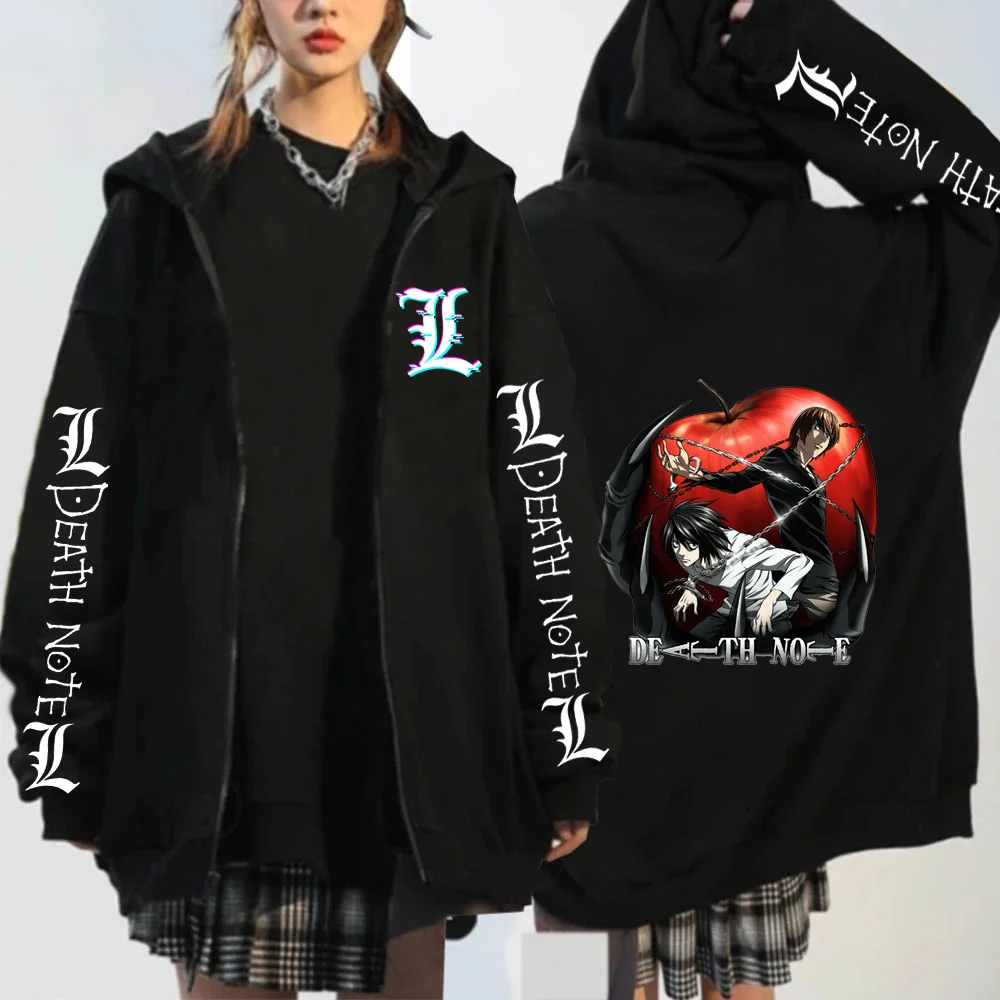  Note Hoodies Zip Up Jackets Coat Hip Hop Harajuku Graphic Daily Streetwear Long - £73.57 GBP