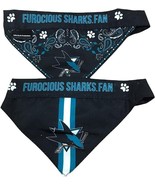 San Jose Sharks Dog Cat Bandana Two Sided Design Pet Sz:Medium 14&quot;-20&quot; N... - £6.71 GBP