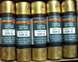 Brush KON45 Fuses 45A 250V New Box Of 10 Free Shipping - £9.30 GBP