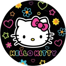 Hello Kitty Tween Neon Dessert Plates Birthday Party 8 Plates Per Package New - £7.18 GBP