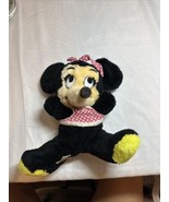 Vintage Walt Disney Production Minnie Mouse 7&quot; Plush Stuffed 1977 Pellet... - £15.44 GBP