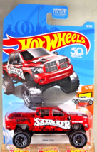 2018 Hot Wheels #10 HW Hot Trucks 5/10 RAM 1500 Red w/Gray Beadloc Rim Sp Wheel - £7.72 GBP