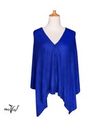 Blue Scarf Shawl Shrug Button Up Style for Casual or Evening 60&quot;x22&quot; - H... - £18.83 GBP