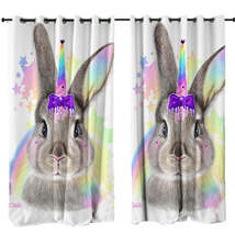 Bunnicorn Cute Children Design Bunny Curtain - $56.90+