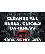 300X 7 SCHOLARS CLEANSE ALL HEXES CURSES &amp; DARKNESS EXTREME MAGICK RING ... - $299.77