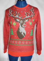 Vintage Hybrid Unisex Kid&#39;s Red Size M Deer Antlers w/Ornaments Holiday ... - $228.21 MXN