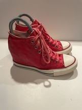 Converse All Star Chuck Women’s Hidden Wedge Heel Distressed Red Size 7 ... - £53.49 GBP