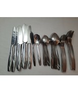 Wallace Stainless Silhouette 41 Pieces Wavy Line Pattern Forks Knives Sp... - £96.87 GBP