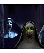 The Nun Mask with Glowing Eyes &amp; Horror Audio Voice Control Conjuring Co... - $48.99