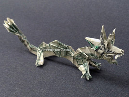 DRAGON Money Origami - Animal Creature Made of Real Dollar Bill - £35.20 GBP