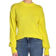 Abound yellow meadow drop shoulder knit crew neck long sleeve sweater small - £15.81 GBP