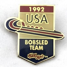 USA Olympic Bobsled Team 1992 Vintage Pin Brooch Kellog’s - £7.87 GBP