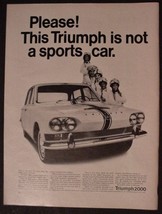 1966 Triumph 2000 Sedan photo Family Size &#39;NOT a Sportscar&#39; vintage prin... - $7.95