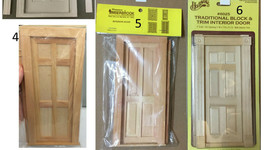 Choice Houseworks Wood Doors in Dollhouse Scale 1:12 - £7.59 GBP+