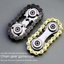 Bike Chain Fidget Spinner Toy | 9 Gear Metal Fidget Spinner | Sprocket - £17.95 GBP