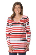 Louisville Cardinals Womens Striped Tunic Fleece Top, Medium - $15.84