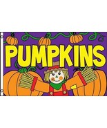 Pumpkins Scarecrow Flag - 3x5 Ft - £15.66 GBP
