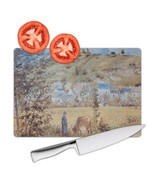 Woman Field Cow : Gift Cutting Board Famous Oil Painting Art Artist Painter - £22.77 GBP