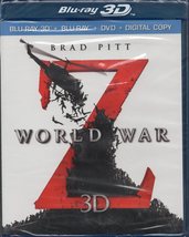 WORLD WAR Z (blu-ray+dvd+3D blu-ray) *NEW* globe hopping race to find patient 0 - £14.45 GBP