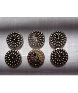 Silver-Toned Dotted Metal 2 Hole Vintage Buttons (#3774) - $12.29 CAD