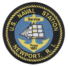 4.5&quot; Navy Newport Naval Station Rhode Island 1883 Embroidered Patch - £22.67 GBP