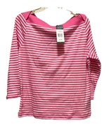 Chaps hot pink and white striped mid-sleeve shirt. Size PXL NWT MSRP $45 - $280.80 MXN