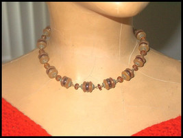 Vintage 1930s Art Deco West German Glass Necklace - £19.55 GBP