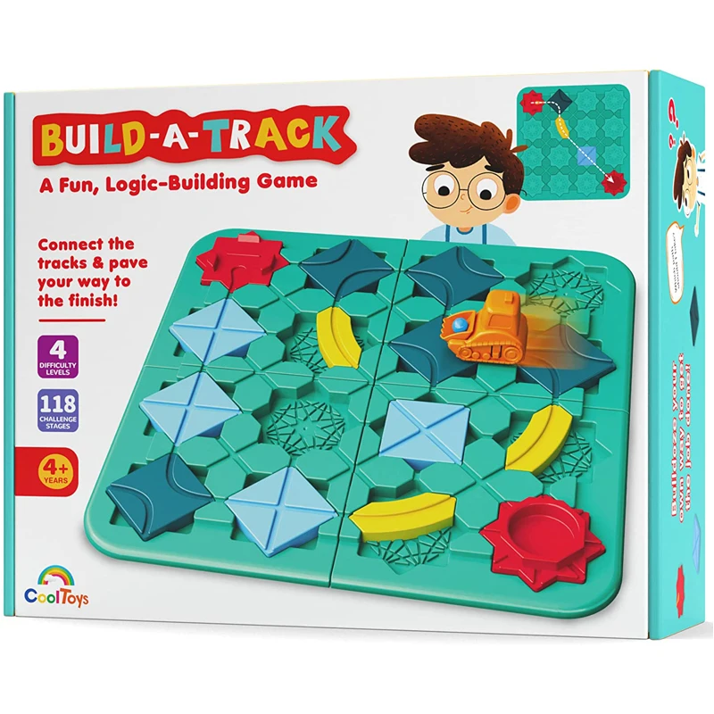 Montessori Board Game Road Building Educational Logic Toy for Kids 118 - £24.43 GBP+