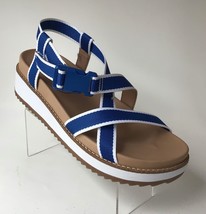 NEW LUCKY BRAND Imba Sporty Wedge Sandals, Classic Blue Webbing (Size 8 M) - £31.92 GBP