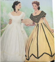 Butterick 6693 Civil War Era Dress Costume Pattern 18 20 22 Off Shoulder Flared - $21.38