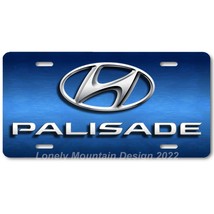 Hyundai Palisade Inspired Art on Blue FLAT Aluminum Novelty License Tag Plate - £14.15 GBP