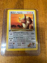 Blaine&#39;s Tauros 64/132 - Pokémon TCG Gym Heroes Common 1st Edition - £7.55 GBP