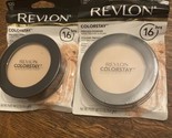 Lot of 2 Revlon Color Stay Pressed Powder #820 LIGHT 0.3 oz ea New Sealed - $19.80