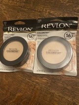 Lot of 2 Revlon Color Stay Pressed Powder #820 LIGHT 0.3 oz ea New Sealed - £15.53 GBP