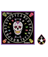 Ouija Board &amp; Planchette W/Day of The Dead Sugar Skulls + Día de Muertos - £29.67 GBP