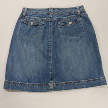 Eddie Bauer Women's Blue Cotton Denim Skirt Pockets Size 8R Waist 30" image 13