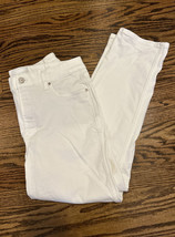 White House Black Market Women’s High Rise Straight Crop Jeans White Size 10 - £38.91 GBP
