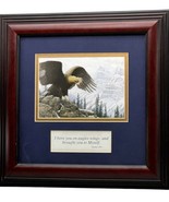 Framed Bible Verse Wall Hanging Art Matted Exodus 19:4 Eagle&#39;s Wings 13&quot;... - $19.05 CAD